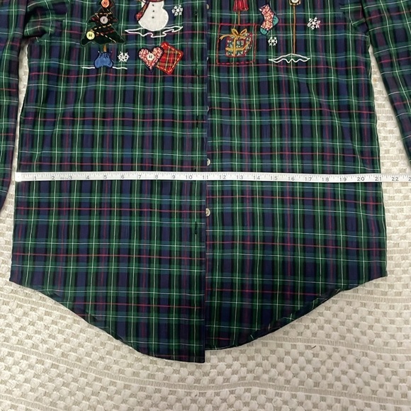 Vintage Holiday Flannel Button Up Shirt - Picture 10 of 13